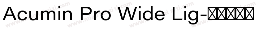 Acumin Pro Wide Lig字体转换